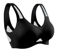 Generico Saralush Aerisoft - Ultimate Breathable Comfort Bra, The Anti Sagging Breast Bra, Seamless & all-Day Comfort (Black,M)
