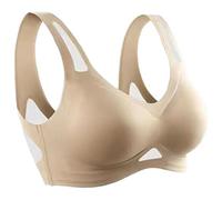 Generico Saralush Aerisoft - Ultimate Breathable Comfort Bra, The Anti Sagging Breast Bra, Seamless & all-Day Comfort (Khaki,M)