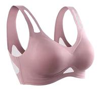 Generico Saralush Aerisoft - Ultimate Breathable Comfort Bra, The Anti Sagging Breast Bra, Seamless & all-Day Comfort (Pink,L)