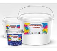 Generico Sassi Decorativi per Vasi 0,8-1,2 cm Ciottoli per Giardino Assortiti - Granulato di Marmo per Piante, Paesaggistica, Casa e Giardini - Pietre Acquario (VETRO BLU, 2 Kg)