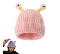 Generico Saturation Monster Hat, Saturation Cute Monster Tentacle Design, Winter Parent Child Cute Glowing Little Knit Hat (Pink)
