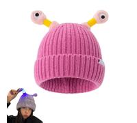 Generico Saturation Monster Hat, Saturation Cute Monster Tentacle Design, Winter Parent Child Cute Glowing Little Knit Hat (Magenta)