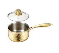 Generico Sauce Pan Cookware, Stainless Steel Pot, Small 16cm Pan with Lid Handle, Kitchen Cooking Tool, Reusable Food Prep Accessory, for Home Restaurant Outdoor Backyard Camping Picnic