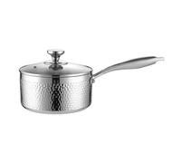 Generico Sauce Pan - Stainless Steel Cookware 16cm Handle Small Cooking Pot Lid | Durable Kitchen Cooking Vessel For Home Restaurant Outdoor Backyard Camping Picnic