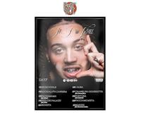 Generico Sayf Album Se Dio Vuole Quadro, Cornice nera, Trap/Rap Italiano, Hip Hop, Icone, Decorazioni, Stampa (Se Dio Vuole, CORNICE, 30 x 40 cm)
