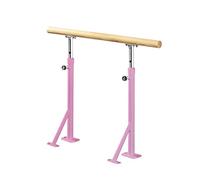 Generico Sbarra da Balletto Regolabile in Altezza, Barre da Yoga Regolabili in Altezza per Bambini e Adulti - Barra da Ballo e Stretching Fissa a Pavimento Resistente, Rosa 1,5 m - Perfetta per Il Fi