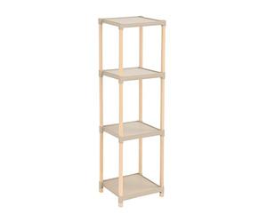 Generico Scaffale 4 ripiani 25x100x26 cm in polipropilene