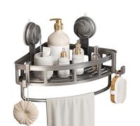 Generico Scaffale Angolare Per Doccia | Organizzatore Bagno con Ventose,Portaoggetti Multifunzione Asciugatore, per Casa Affitto Dormitorio Albergo