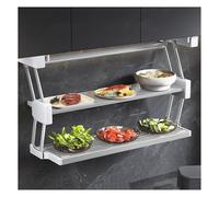Generico Scaffale Da Cucina A Due Livelli, Ripiano Da Cucina Pieghevole Sotto Il Mobile, Ripiano Da Cucina Pieghevole, Salvaspazio For Bar, Caffè(Color1,790x248x440mm)