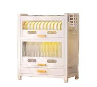 Generico Scaffale da Cucina Beige con Supporto per microonde, mobiletto Multifunzionale da banco e cassetti per Sala da Pranzo e Soggiorno, Resistente ed Elegante