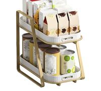 Generico Scaffale Da Cucina - Ripiani Da Cucina A 2 Livelli, Ripiano Da Tavolo Antiscivolo | Scaffali Portaoggetti In ABS | Scaffale Per Riporre Oggetti Da Cucinna Per Adulti, Tavolo Da Tavollo Per