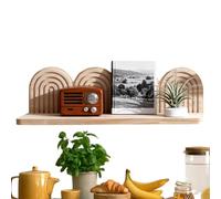 Genérico Scaffale da parete Boho | Libreria Boho in legno - Scaffale rustico - per camera da asilo casa di campagna cucina soggiorno ufficio lavanderia