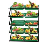 Generico Scaffale espositivo Multistrato per Snack, a 5 Livelli, autoportante, con cestini, Ideale per la conservazione di Prodotti in Cucina e per l'organizzazione di Alimenti nei Negozi al Dettagli