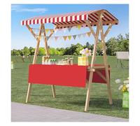 Generico Scaffale espositivo Multistrato per stoccaggio e Vendita, Supporto espositivo in Legno per bancarella del Mercato, carretto Portatile per venditori ambulanti per Uso Esterno, Carrello Pieghe