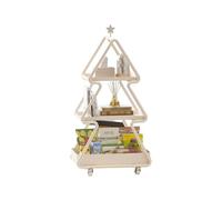 Generico Scaffale For Alberi A 3 Livelli Con Ruote, Organizer Creativo For Libri, Capacità Di Carico Di 100 Kg For Soggiorno, Ufficio, Camera Da Letto(White)