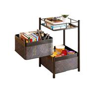 Generico Scaffale For Verdure Girevole A 2 Livelli, Organizer For Il Bagno, Cestello Rotante For Lo Stoccaggio In Acciaio Al Carbonio, For Frutta, Generi Alimentari,mais