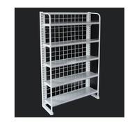 Generico Scaffale in Acciaio a 4/5/6 Ripiani per supermercato, Organizer per Snack e espositore per Negozi con Porta Etichette per Caramelle, Patatine, Bevande e gomme da Masticare - unità di stoccag