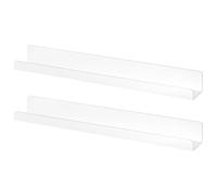 Generico Scaffale magnetico - Scaffali del frigo magnetico | Porta scaffale per di libri galleggianti in metallo | Acrilico Display Bookshelf per il frigorifero Whiteboard Home Desktop