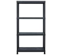 Generico Scaffale Nero 100 kg 60x30x138 cm in Plastica,Nero,3.65kg,45673