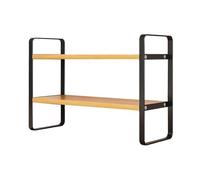 Generico Scaffale organizer da scrivania a 2 livelli, scaffale multiuso in legno for ufficio, piccola libreria for computer, compatibile con la casa