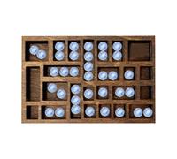 Generico Scaffale Per Curiosità - Struttura In Legno Rustico 7x5x1 Cm | Vetrinetta Miniatura A Cassetta Con 25 Scomparti | Organizzatore Decorativo Da Parete O Appoggio Per Personaggi Collezionabili