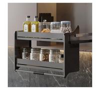 Generico Scaffale portaoggetti, espositore per Negozi, scaffale per Snack, Organizer, espositore in Metallo, Porta spezie Inclinato a 20°, Organizer Estraibile per armadietto, dispensa a Due Livelli