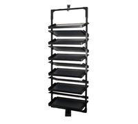 Generico Scaffale portaoggetti, espositore per Negozi, scaffale per Snack, Organizer, espositore in Metallo, scarpiera Girevole a 360°, Contenitore in Metallo Regolabile in Altezza per Armadio, scaff
