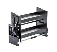 Generico Scaffale Portaoggetti For Armadietto Estraibile A 2 Livelli,Cestello Sollevabile For Pensile For Uso Domestico,Portaspezie Con Porta Aperta,Risparmia Spazio(760x540X280mm)