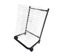 Generico Scaffale portaoggetti for opere d'arte, stendibiancheria mobile in metallo, supporto for asciugatura carta a 20 ripiani, for scuole, asili, case e aule