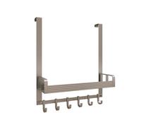 Generico Scaffale Portaoggetti For Porta Sul Retro Con Cesto Sospeso A 2/3 Livelli, Ripiani Organizer For Della Dispensa E 6 Ganci(Color2,40x12x42cm)