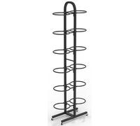 Generico Scaffale portaoggetti per Attrezzature Sportive, scaffale portaoggetti Versatile, scaffale Porta palloni da Basket, Supporto Mobile, Carrello Organizer a Doppia Faccia con Ruote per Palestra