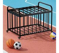 Generico Scaffale portaoggetti per Attrezzature Sportive, scaffale Versatile, Carrello Porta palloni con Ruote bloccabili - Perfetto per palloni da Calcio, pallavolo, Basket - Organizzatore Resistent