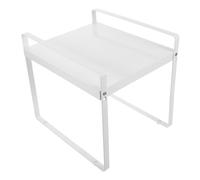Generico Scaffale Regolabile per Cucina e Bagno in Ferro Bianco, Organizzatore Versatile e Multifunzionale Design Rialzato e Lunghezza Estensibile per Ottimizzare gli Spazi