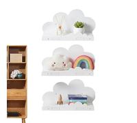 Generico Scaffali - 3 Pezzi 29,5x9,4x15 cm Mensole a Sospese,Mensola Vivaio Decorativa | per Libri Angolo Bambine Casa Bagno Sala Giochi Appartamento Ufficio