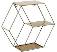 Generico Scaffali a muro fluttuanti in filo metallico esagonali di stoccaggio staccabili e assemblabili per arredamento domestico scaffale da esposizione moderno minimalista soggiorno camera letto
