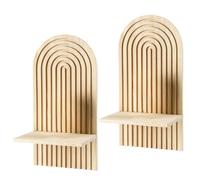 Generico Scaffali da parete arcobaleno Boho, 2pcs Wall Mount Book Shelf, moderno scaffale a parete Boho, scaffale per monte a parete vintage.