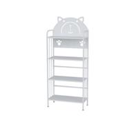 Generico Scaffali For Libri Creativi Da Pavimento For Carichi Pesanti, For In ferro A 3/4 Livelli, Organizer For Decorazioni For La Casa, Capacità Di Carico 150 Kg For Soggiorno(4-Tier)