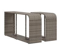 Generico Scaffali Portaoggetti 2 pz in Polyrattan Grigio,Grigio,10.6kg,366132