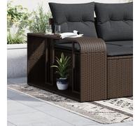 Generico Scaffali Portaoggetti 2 pz Marrone in Polyrattan,Marrone,10kg,366213