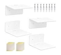 Genérico Scaffali trasparenti da parete | Organizer decorativo da 4 pezzi, scaffale per esposizione da 10 cm, per album camera da, bagno, scaffalatura, soggiorno, cucina ufficio