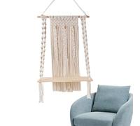 Generico Scaffi a parete | Boho Wood Wood Floating Storage Scaffale Decor | di pareti di boho fatti a mano | Piccole piante ganci con a per la scuola materna da cucina soggiorno camer