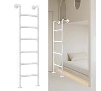 Generico Scala a pioli Resistente per Letto a Castello/Camper/Appartamenti/seminterrato, Scala di Uscita Bianca da Montare a Parete per finestre, Scala di Ingresso Dritta per Interni ed EST