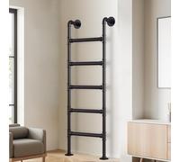 Generico Scala a soppalco da Parete per casa, Altezza 71"/75"/79"/83"/87"/91", Scala Nera con Salita Laterale di Sicurezza per Un Facile utilizzo a Pavimento, Scala Dritta Multifunzione di