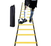 Generico Scãla Agilità - 12 Pioli Portatile per velocità E Piedi | Attrezzatura Allenamento Rapido | 6m Sport per Calcio, Basket, Tennis, Pallavolo & Boxe