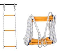 Generico Scala antincendio di Emergenza da 30 m - Scala in Corda Portatile ignifuga per evacuazioni Rapide in casa e in Ufficio, Attrezzatura di Sicurezza Essenziale per Le emergenze antincendio.