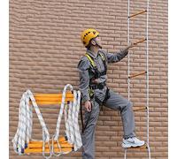 Generico Scala antincendio Portatile di Emergenza per Case da 2 a 4 Piani, con Corda in Nylon ignifuga, Facile da riporre, Ideale per la Sicurezza Interna/Esterna, Case sugli Alberi e parchi Giochi.