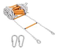 Generico Scala di Corda antincendio di Emergenza con Ganci - Portatile, Robusta e di rapido utilizzo, Scala Riutilizzabile per Case a 3 Piani, Ideale per la Sicurezza e Le evacuazioni Rapide