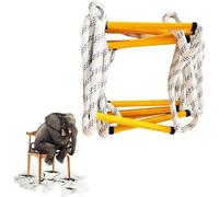 Generico Scala di Corda antincendio Resistente - 3 m e 5 m, Strumento di Sicurezza Portatile per emergenze, Ideale per finestre e balconi, Attrezzatura di Soccorso Durevole per fughe Rapide e sicure.