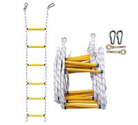 Generico Scala di Corda di Emergenza - Scala Morbida di Fuga da 10 m per Arrampicata Domestica, Perfetta per Scale antincendio a 2/3/4 Piani, Soluzione di Sicurezza Portatile e Resistente