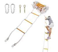 Generico Scala di Emergenza Portatile Resistente con Corda in Nylon Antiscivolo e Ganci - Ideale per la Sicurezza Domestica, l'uso su balconi e finestre, Soluzione di Fuga Rapida